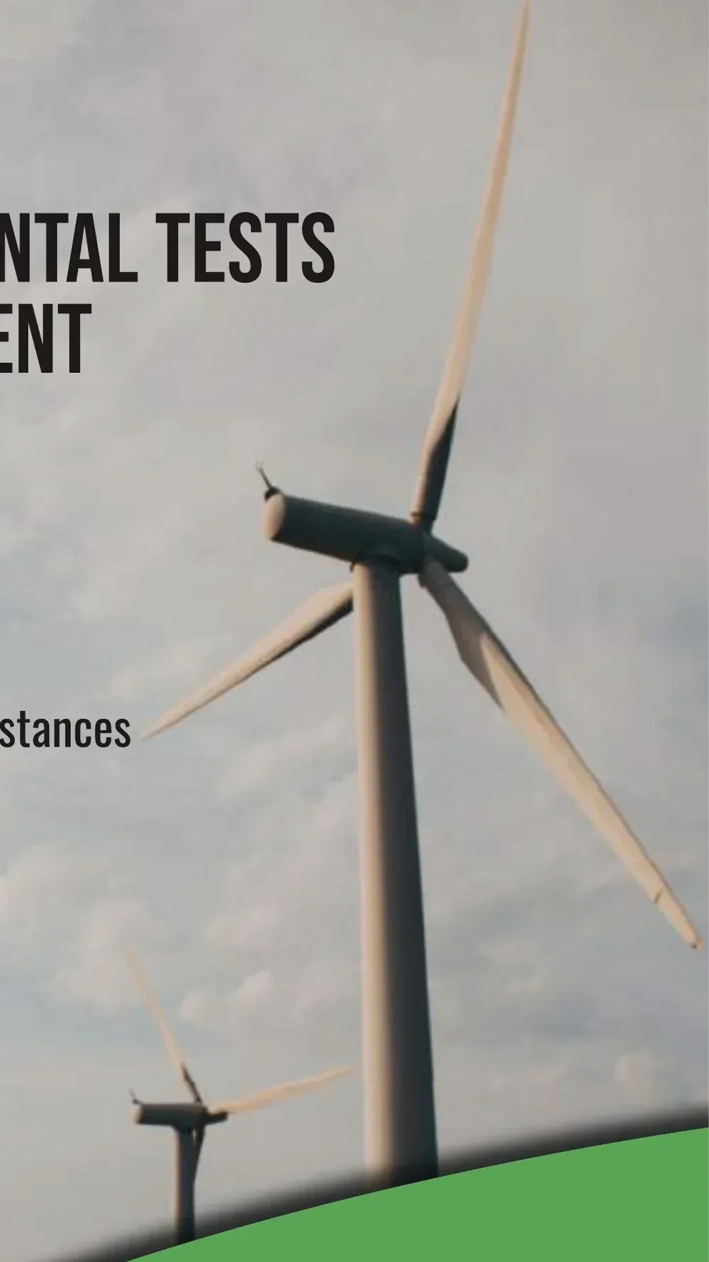 Wind turbine representing environmental and energy performance